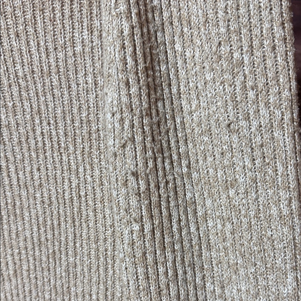 Long Beige Knit Cardigan woman medium Preloved - Picture 3 of 4